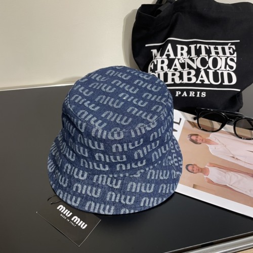 Miumiu Womens Cap Bucket Hat Luxury Brand with Original Box  