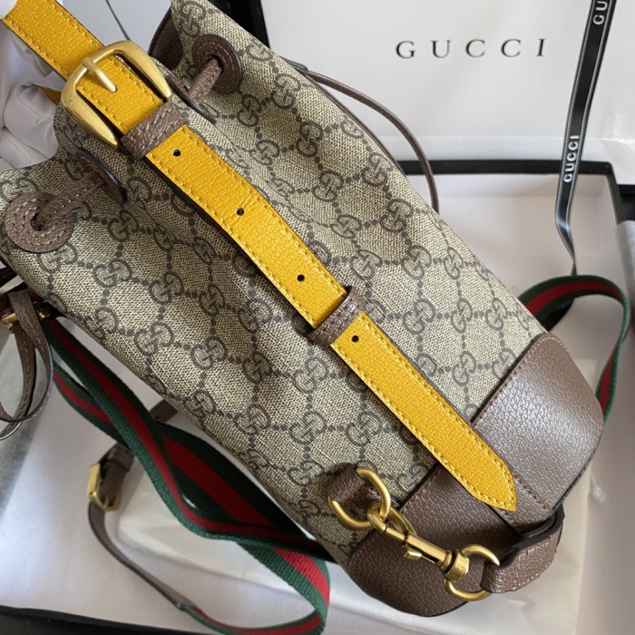 Gucci Womens Mens Bags Backpacks Luxury Brand GG Neo Vintage GG Supreme backpack with Original Box ‎473875 K9RHT 8856