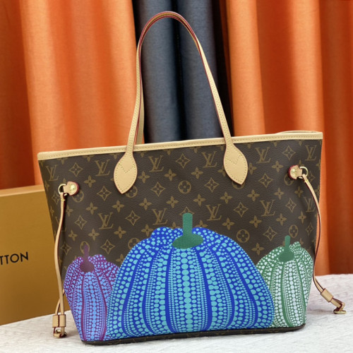 Louis Vuitton Womens Bags Handbags Luxury Brand Fashion Type NEVERFULL MM M21352 Silver Coated canvas