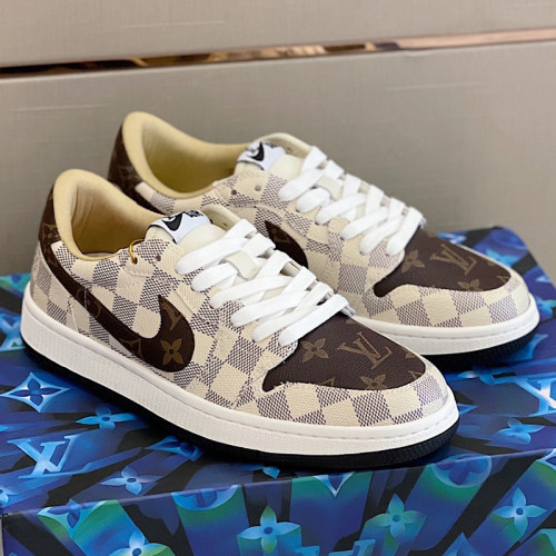Louis Vuitton NIKE Men Shoes Fashion Sneakers Design Luxury Brand LVXNIKE Air Jordan Sneakers with Original Box