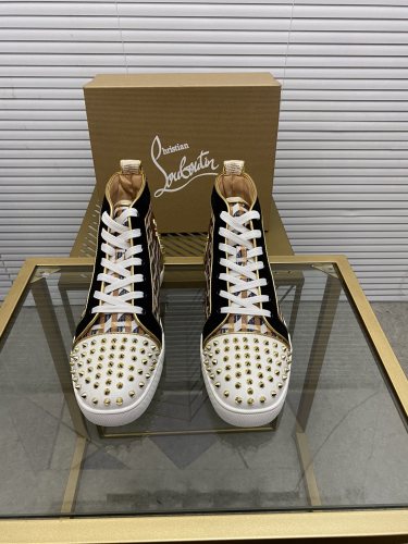 Christian Louboutin Mens Shoes Sneakers Luxury Brand Red Bottom Design Sports Footwears with Original Box