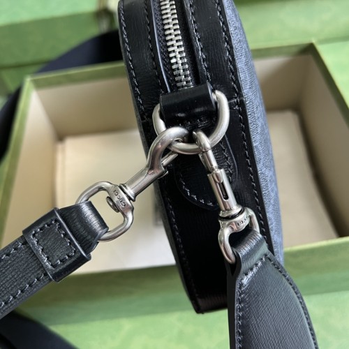 Gucci Mens Womens Bags Shoulder Bag Luxury Brand Ophidia GG shoulder bag in grey and black Supreme with Original Box 699439 UULHK 8576