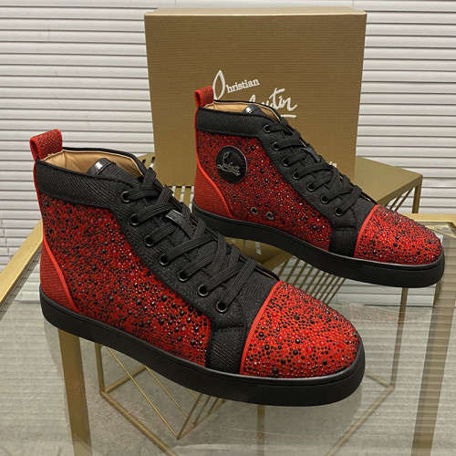 Christian Louboutin Mens Shoes Sneakers Luxury Brand Red Bottom Design Sports Footwears with Original Box
