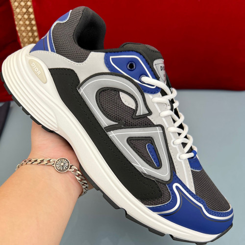 Dior Mens Shoes Sneakers Luxury Brand B30 SNEAKER Mesh and Technical Fabric with Original Box 3SN279ZRA_H840