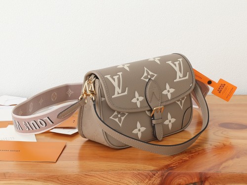 Louis Vuitton Womens Bags Shoulder Bag Luxury Brand Fashion Diane Bicolor Monogram Empreinte Leather M46583 with Original Box  