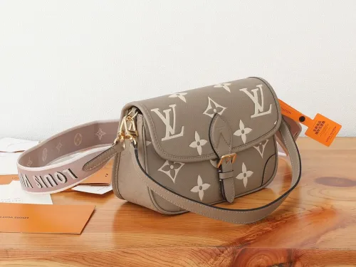 Louis Vuitton Womens Bags Shoulder Bag Luxury Brand Fashion Diane Bicolor Monogram Empreinte Leather M46583 with Original Box  
