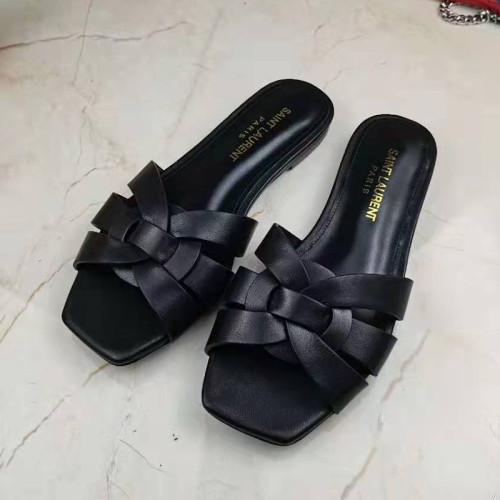 Yves Saint Laurent YSL Women Shoes Sandals Slippers Luxury Brand Genuine Leather Sole Womens Slippers with Original Box whatsapp 