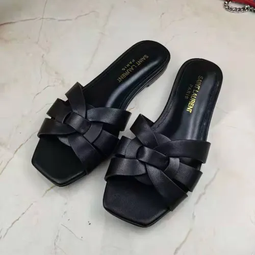 Yves Saint Laurent YSL Women Shoes Sandals Slippers Luxury Brand Genuine Leather Sole Womens Slippers with Original Box whatsapp 