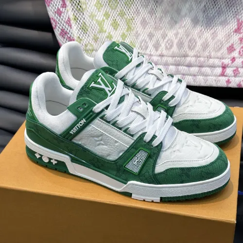 Louis Vuitton Mens Shoes Fashion Sneakers Design Luxury Brand LV TRAINER SNEAKER 1ABLVV Mix of materials with Original Box 1ABLUR  