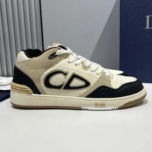 Dior Mens Shoes Sneakers Luxury Brand Breathable Design B57 LOW-TOP SNEAKER Smooth Calfskin with Dior Oblique Jacquard with Original Box  