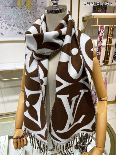 Louis Vuitton Scarves Men Womens Fashion Scarf with Original Box   