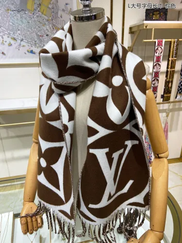 Louis Vuitton Scarves Men Womens Fashion Scarf with Original Box   