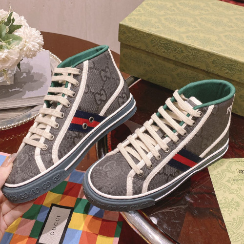 Gucci Mens Shoes Sneakers Luxury Brand men's Gucci Tennis 1977 sneaker 628717 H9H80 1162 with Original Box