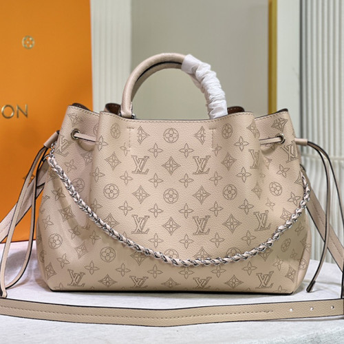 Louis Vuitton Womens Shoulder Bags Handbags Luxury Brand BELLA TOTE M59203 Cream Mahina perforated calfskin Fashion Design