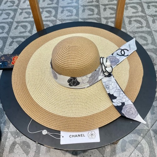 Chanel Womens Hats Luxury Brand Straw Hat with Original Box  