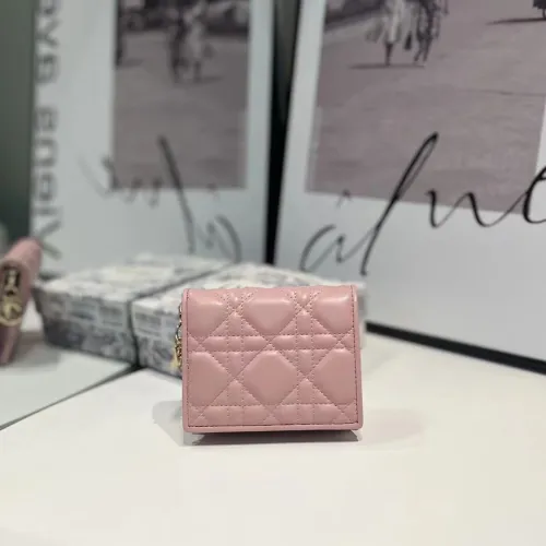 Dior Womens Bags Wallets Luxury Brand Mini Lady Dior Gardenia Wallet with Original Box