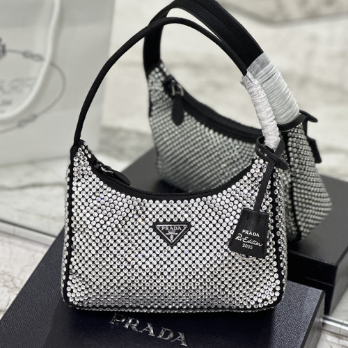 Prada Womens Shoulder Bags with Original Box 1BH204_R064_F0F24_V_V1L Luxury Brand Prada Re-Edition 2005 Saffiano leather bag
