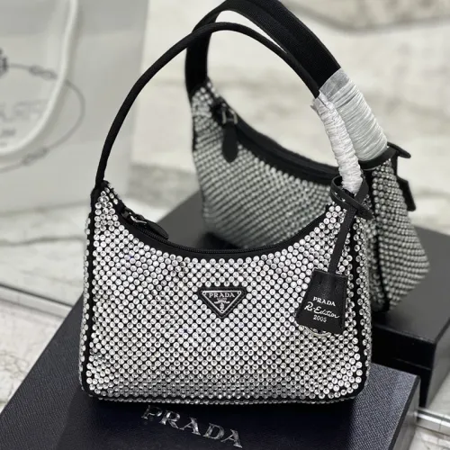 Prada Womens Shoulder Bags with Original Box 1BH204_R064_F0F24_V_V1L Luxury Brand Prada Re-Edition 2005 Saffiano leather bag