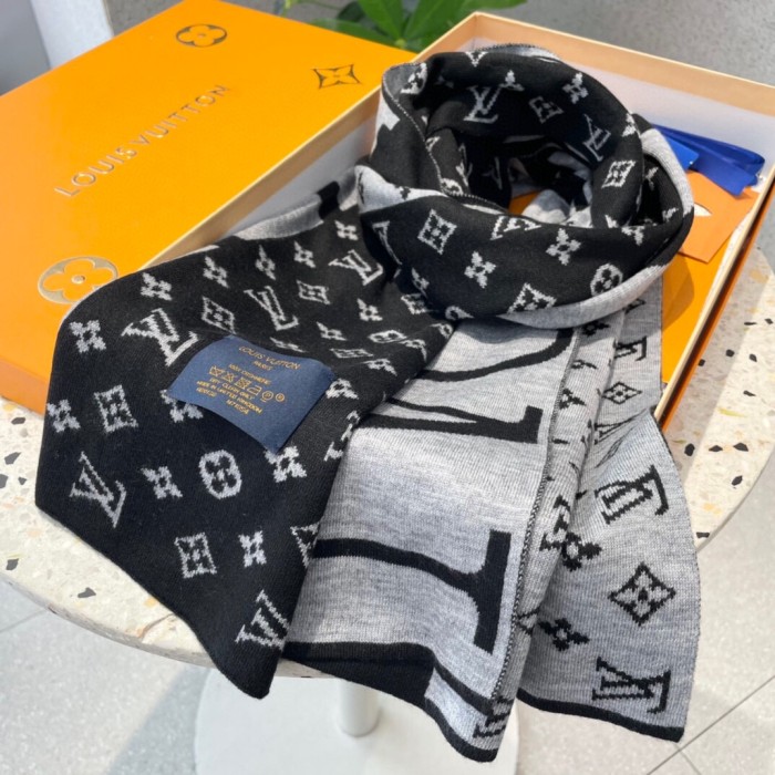 Louis Vuitton Scarves Men Womens Fashion Scarf with Original Box   