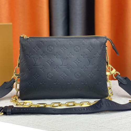 Louis Vuitton Womens Bags Messenger Shoulder Bags Luxury Brand COUSSIN PM M59277 with Original Box Monogram embossed lambskin