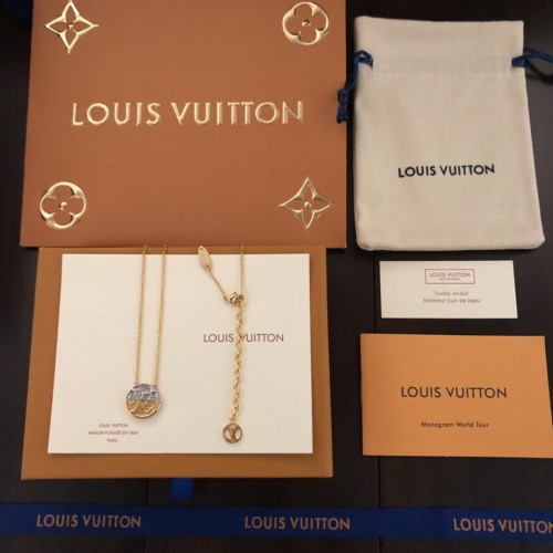 Louis Vuitton Luxury Womens Necklace L to V Necklace M69643