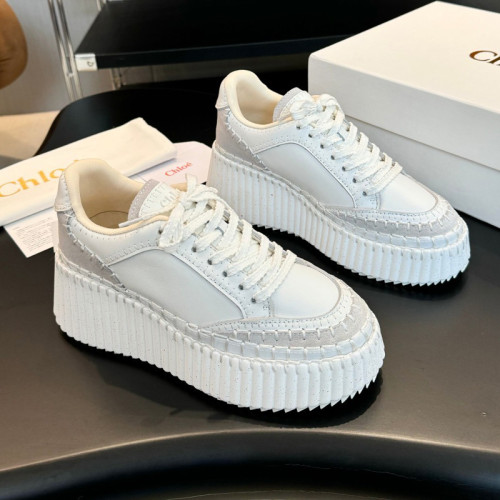 Chloe Chloé Womens Shoes Sneakers Luxury Brand Nama Wedge Sneaker with Original Box Whatsapp 