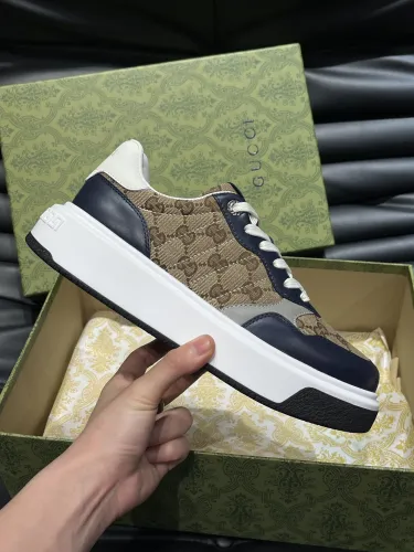 Gucci Mens Shoes Sneakers Luxury Brand Fashion Men's Gucci Re-Web trainer in leather with Original Box Whatsapp 