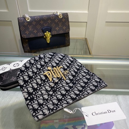 Dior Men Womens Knit Hat Luxury Brand Design Dior Cap with Original Box  