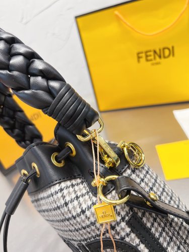 Fendi Womens Bag Shoulder Bags Luxury Brand MON TRESOR Bucket Bag with Original Box