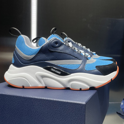 Dior Mens Shoes Sneakers Luxury Brand Breathable Design B22 SNEAKER Mesh with Smooth Calfskin with Original Box 3SN231YXX_H861