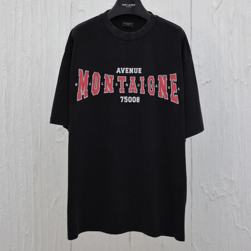 Balenciaga Luxury Brand Women Mens Short Sleeve T-Shirt Montaigne T Shirt