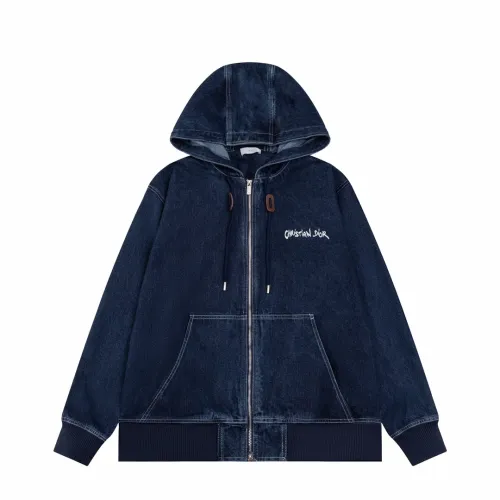 Dior Men Womens Coat Jackets Luxury Brand Mens Denim Hoodie Jacket Top Quality   G001
