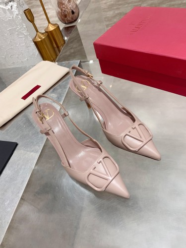 Valentino Garavani Women Fashion Shoes Pumps Luxury Brand Vlogo Signature Calfskin with Original Box 7cm Heel Whatsapp 
