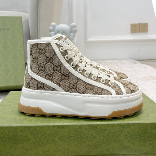 Gucci Womens Shoes Sneakers Luxury Brand Women's GG high top sneaker with Original Box  