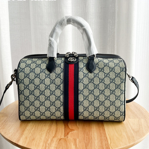 Gucci Womens Bags Handbags Shoulder Messenger Bags Luxury Brand Ophidia medium top handle bag in beige with Original Box 77206596IWG8745