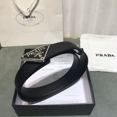Prada Womens Belt Luxury Brand Fashion Women Belts with Original Box Saffiano Leather Belt 1CC369_053_F0632