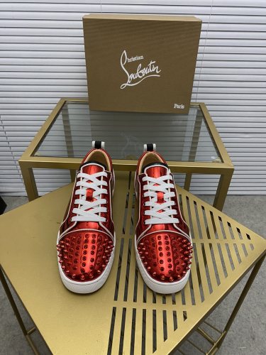 Christian Louboutin Mens Shoes Sneakers Luxury Brand Red Bottom Design Sports Footwears with Original Box