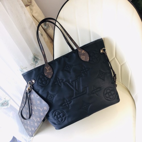 Louis Vuitton Womens Bags Handbags Luxury Brand Fashion Type NEVERFULL MM M21352 Silver Coated canvas