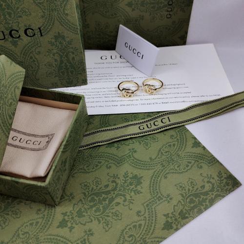 Gucci Luxury Men Womens Ring with Original Box