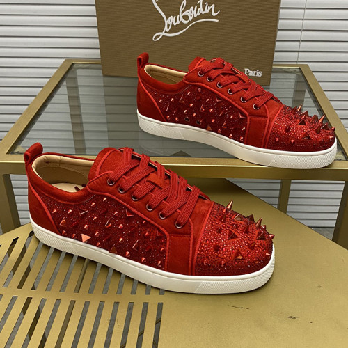 Christian Louboutin Mens Shoes Sneakers Luxury Brand Red Bottom Design Sports Footwears with Original Box