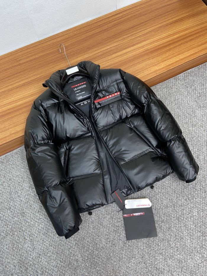 Prada Men Womens Coat Luxury Brand Mens Down Jacket Top Quality 90% White Duck Fur Keep Warm