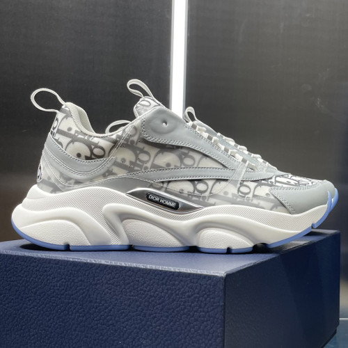 Dior Mens Shoes Sneakers Luxury Brand Breathable Design B22 SNEAKER Mesh with Smooth Calfskin with Original Box 3SN231YXX_H861