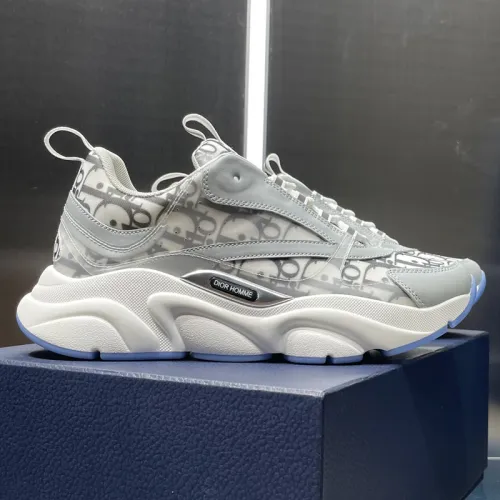 Dior Mens Shoes Sneakers Luxury Brand Breathable Design B22 SNEAKER Mesh with Smooth Calfskin with Original Box 3SN231YXX_H861