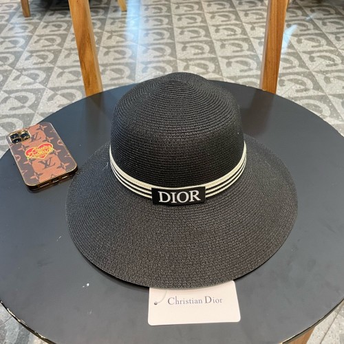 Dior Womens Bucket Hat Straw Hat Luxury Brand Design Dior Cap with Original Box  