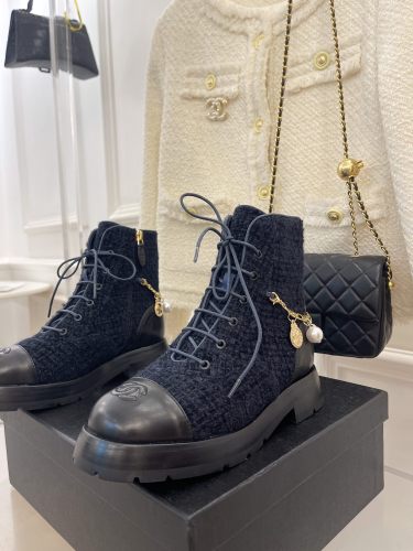 Chanel Womens Shoes Boots Luxury Brand Design with Original Box Women Fashion Ankle Boots Booties