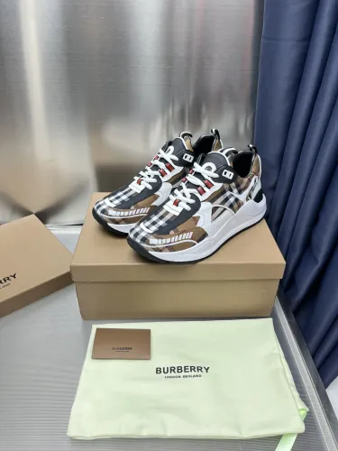 Burberry Men Shoes Fashion Sneakers Luxury Brand Vintage Cotton Sneaker with Original Box