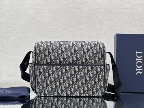 Dior Mens Bags Crossbody Bags CHANGING BAG Blue Dior Oblique Canvas with Original Box M9993PTZQ_M928