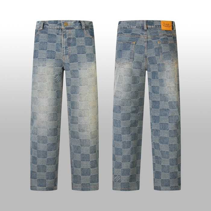 Louis Vuitton Luxury Brand Women Mens Pant Jeans   