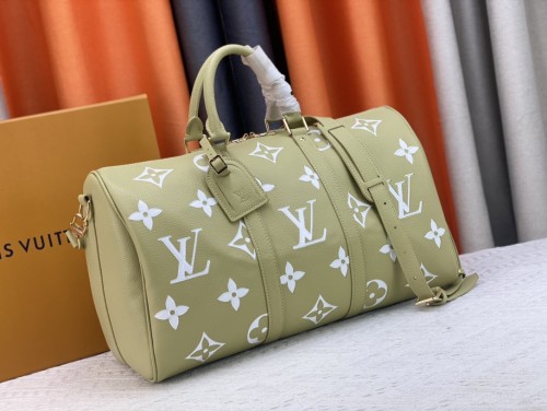 Louis Vuitton Womens and Mens Unisex Bags Luxury Brand LV Keepall Bandoulière 45 Fashion Design Travel Bag