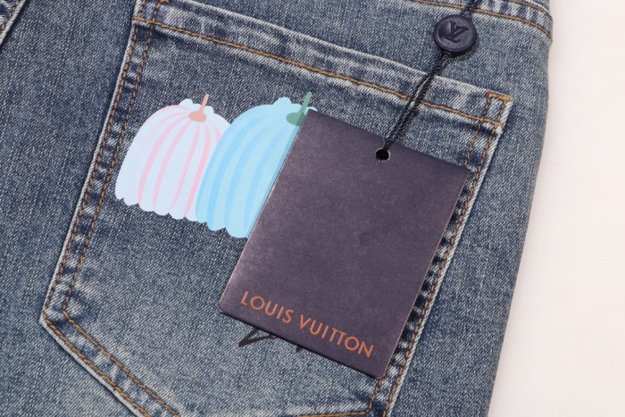 Louis Vuitton Luxury Brand Women Mens Pant Jeans   